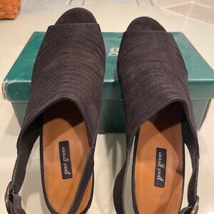 Paul Green Cheri Sling Back Sandals, Black, Size 8.5